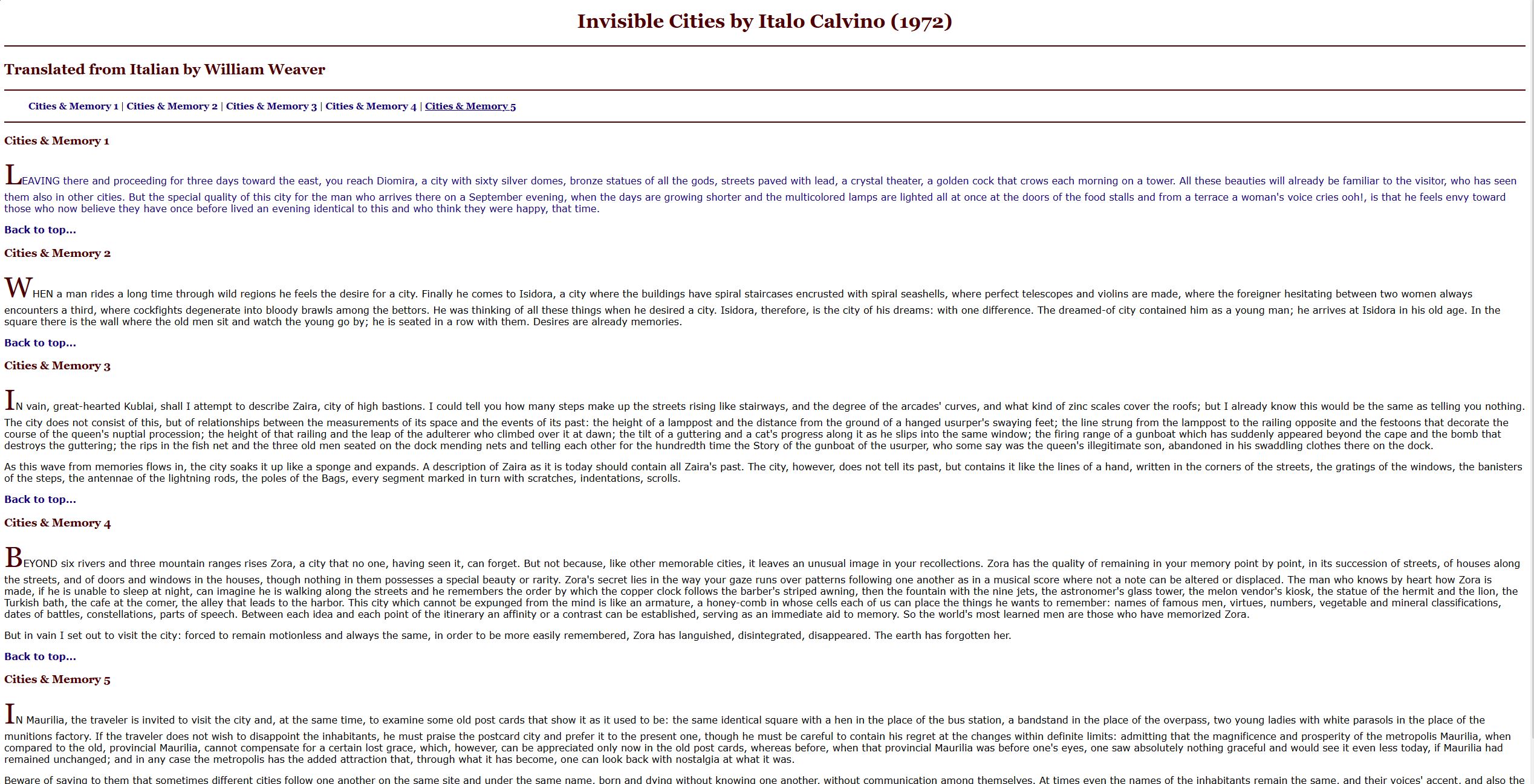 Invisible Cities project preview